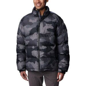 Columbia Men's Pike Lake II Jacket Coat, Black Mod Camo Print Size Large